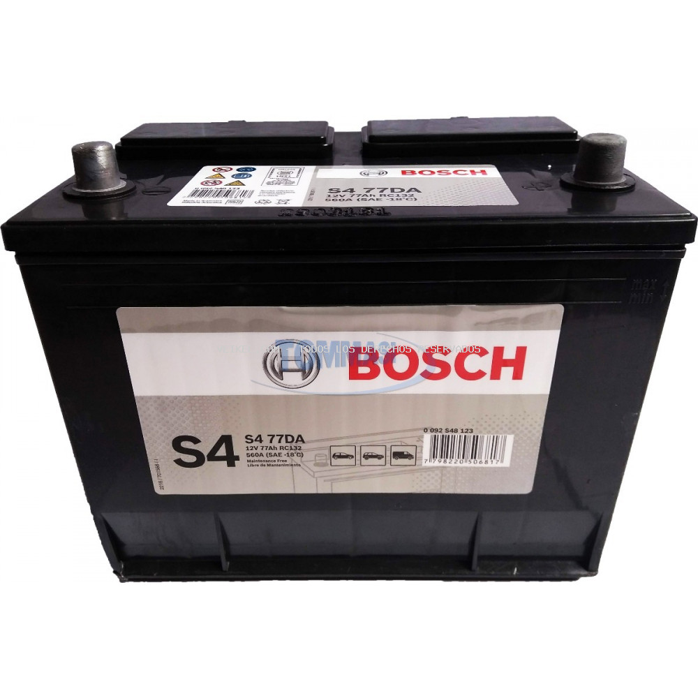 Bateria Bosch + Derecho S4 77da BOSCH: 0092S48123