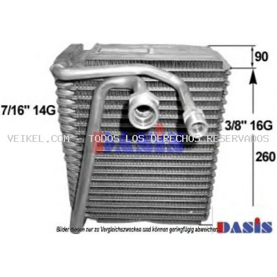 Evaporador, aire acondicionado AKS DASIS: 820189N