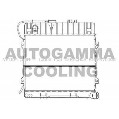 Radiador, refrigeración del motor AUTOGAMMA: 100088