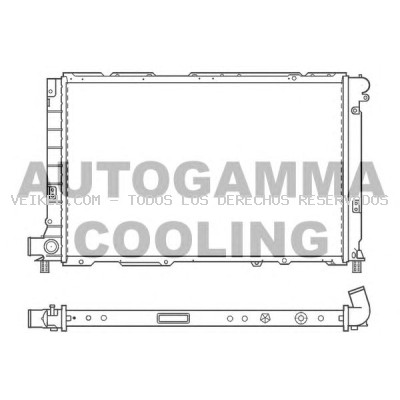 Radiador, refrigeración del motor AUTOGAMMA: 100143