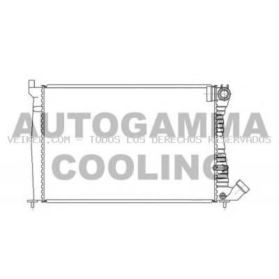 Radiador, refrigeración del motor AUTOGAMMA: 100205