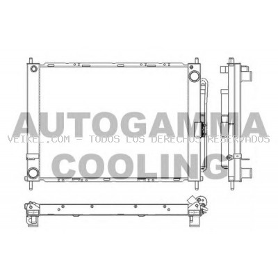 Radiador, refrigeración del motor AUTOGAMMA: 105902