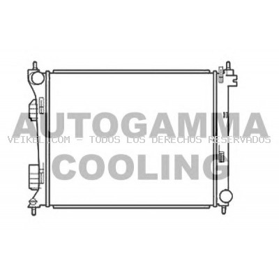 Radiador, refrigeración del motor AUTOGAMMA: 107069