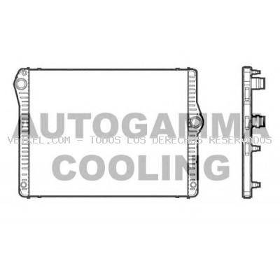 Radiador, refrigeración del motor AUTOGAMMA: 107409
