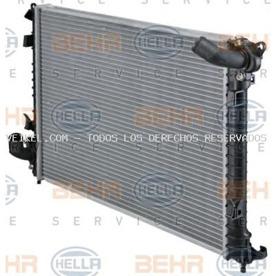 Radiador, refrigeración del motor BEHR HELLA SERVICE: 8MK376749511