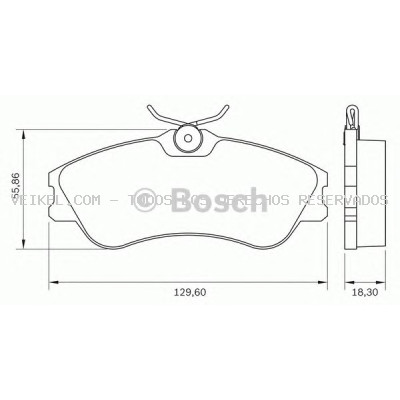 Juego de pastillas de freno BOSCH: 0986BB0151