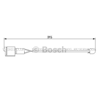 Contacto de aviso, desgaste de los frenos BOSCH: 1987474951