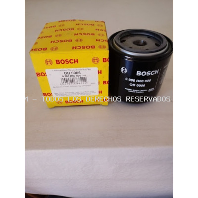 Filtro de aceite BOSCH: 0986B00006