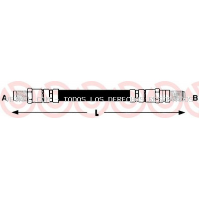 Tubo flexible de frenos BREMBO: T24009