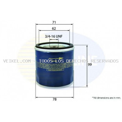 Filtro de aceite COMLINE: EOF049