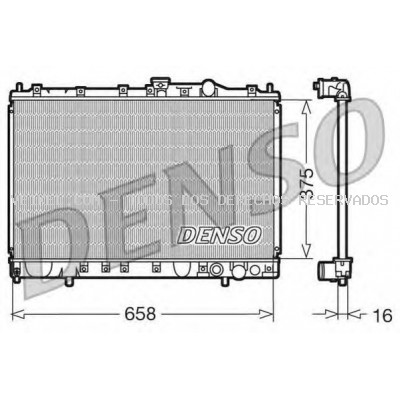 Radiador, refrigeración del motor DENSO: DRM45002