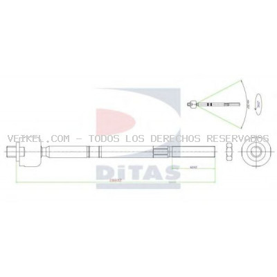 Articulación axial, barra de acoplamiento DITAS: A25415