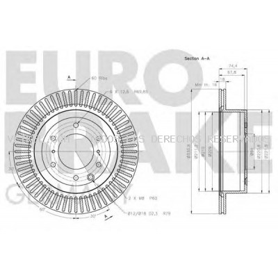 Disco de freno EUROBRAKE: 5815203056