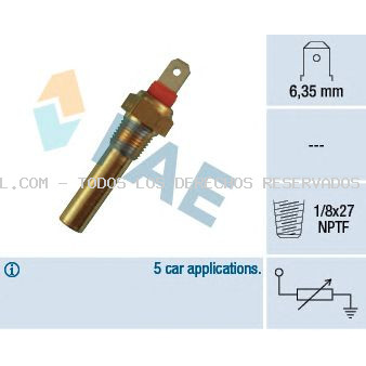 Sensor, temperatura del refrigerante FAE: 31640