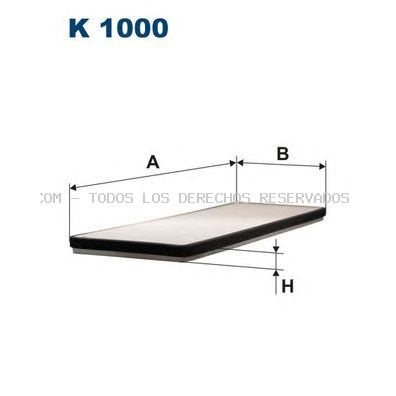Filtro, aire habitáculo FILTRON: K1000