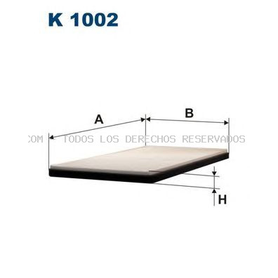 Filtro, aire habitáculo FILTRON: K1002