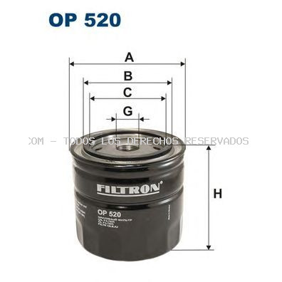 Filtro de aceite FILTRON: OP520