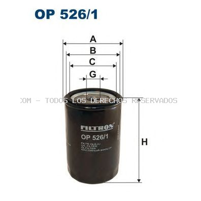 Filtro de aceite FILTRON: OP5261