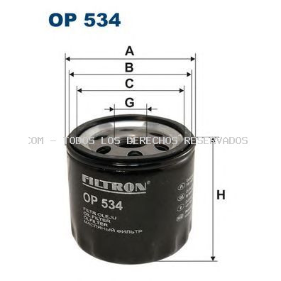 Filtro de aceite FILTRON: OP534