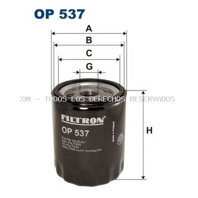 Filtro de aceite FILTRON: OP537