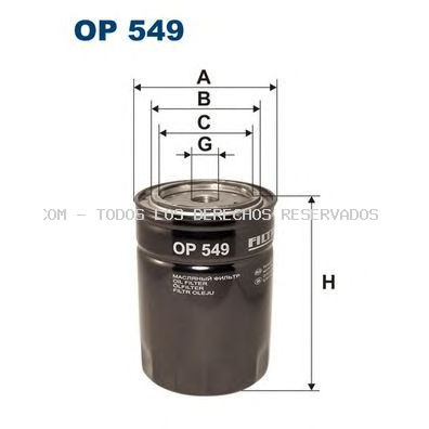 Filtro de aceite FILTRON: OP549