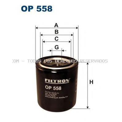 Filtro de aceite FILTRON: OP558