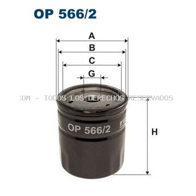Filtro de aceite FILTRON: OP5662