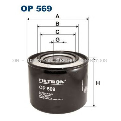 Filtro de aceite FILTRON: OP569