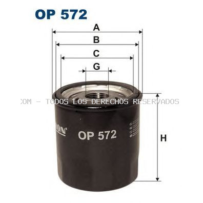 Filtro de aceite FILTRON: OP572