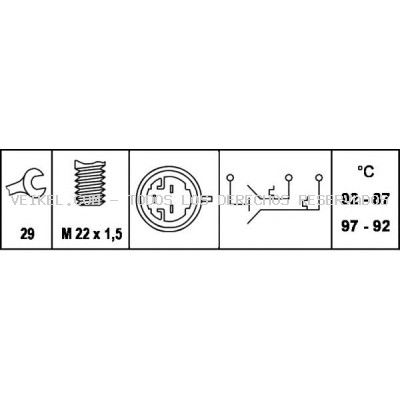 Interruptor de temperatura, ventilador del radiador HELLA: 6ZT007837111