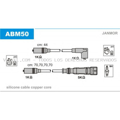 Juego de cables de encendido JANMOR: ABM50