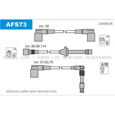Juego de cables de encendido JANMOR: AFS73
