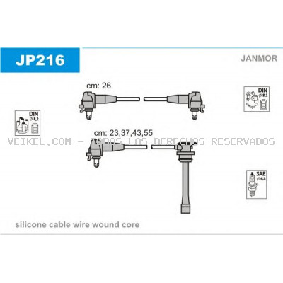 Juego de cables de encendido JANMOR: JP216