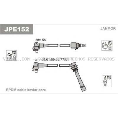 Juego de cables de encendido JANMOR: JPE152