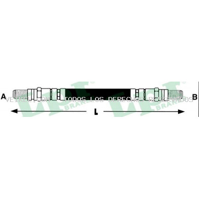 Tubo flexible de frenos LPR: 6T46222
