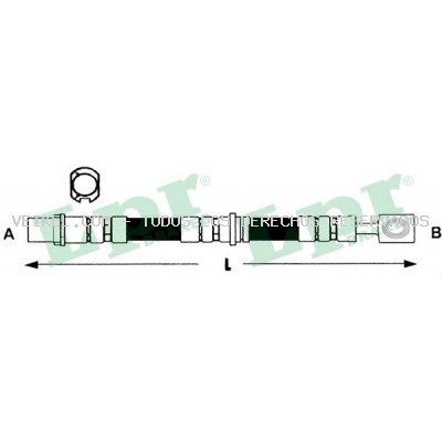Tubo flexible de frenos LPR: 6T46793