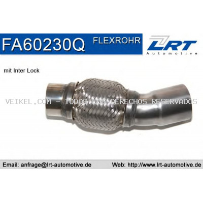 Unión flexible, escape| Tubo reparación, filtro partículas LRT: FA60230Q