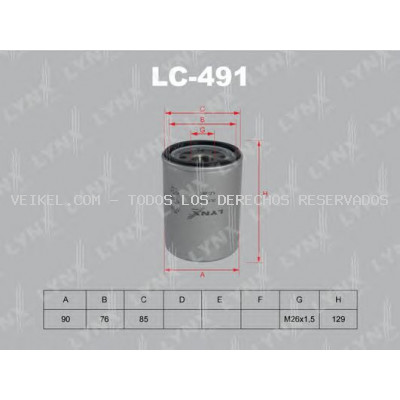 Filtro de aceite LYNXauto: LC491