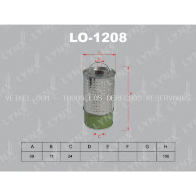 Filtro de aceite LYNXauto: LO1208