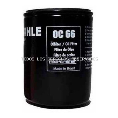 FILTRO ACEITE MAHLE MAHLE ORIGINAL: OC66