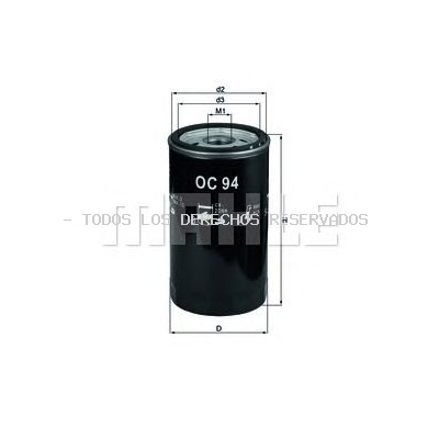Filtro de aceite MAHLE ORIGINAL: OC94