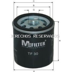 Filtro de aceite MFILTER: TF30