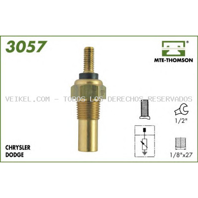 Sensor, temperatura del refrigerante| Sensor, temperatura del refrigerante| Sensor, temperatura del refrigerante MTE-THOMSON: 3057