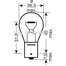 Lámpara, luz intermitente| Lámpara, faro principal| Lámpara incandescente, luz trasera/de freno| Lámpara, luz de freno| Lámpara , piloto de matrícula| Lámpara incandescente, luz trasera antiniebla| Lámpara , piloto de marcha atrás| Lámpara incandescente,  OSRAM: 750602B