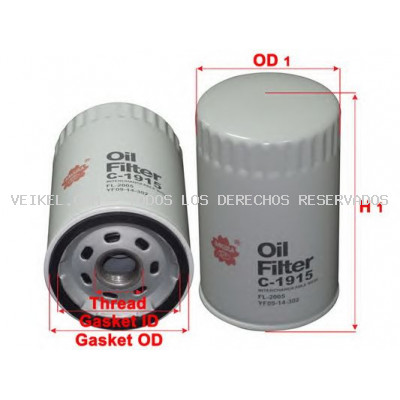 Filtro de aceite SAKURA Automotive: C1915