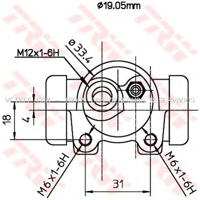 Cilindro de freno de rueda TRW: BWD115