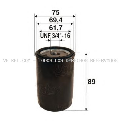 Filtro de aceite VALEO: 586053
