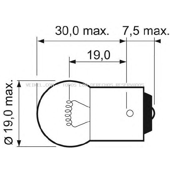 Lámpara, luz intermitente| Lámpara , piloto de matrícula| Lámpara incandescente, luz trasera| Lámpara, luz interior| Lámpara, luz del maletero| Lámpara, luz estacionamiento/posición| Lámpara de incandescencia, luz de situación/gálibo| Lámpara, luz intermi VALEO: 032219