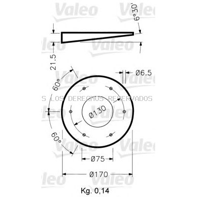 Soporte, luz omnidireccional VALEO: 040024