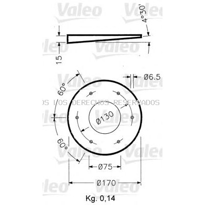 Soporte, luz omnidireccional VALEO: 040025